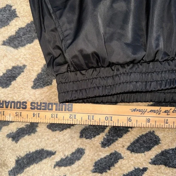 NWT Women's Forever 21 Black Track Pants with Zipper Cargo Pockets Sz Med 5538 - Picture 5 of 7
